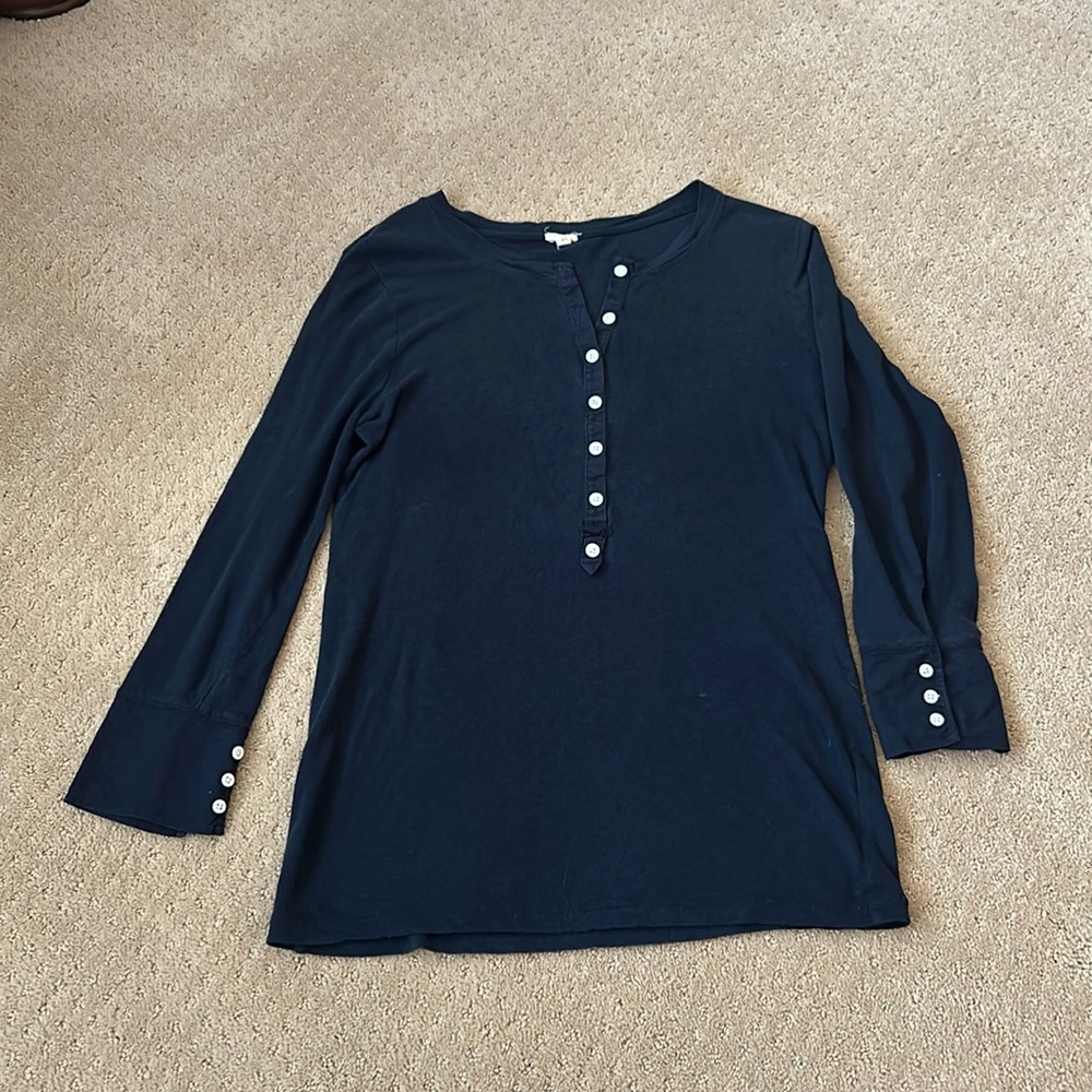 J crew navy long sleeve